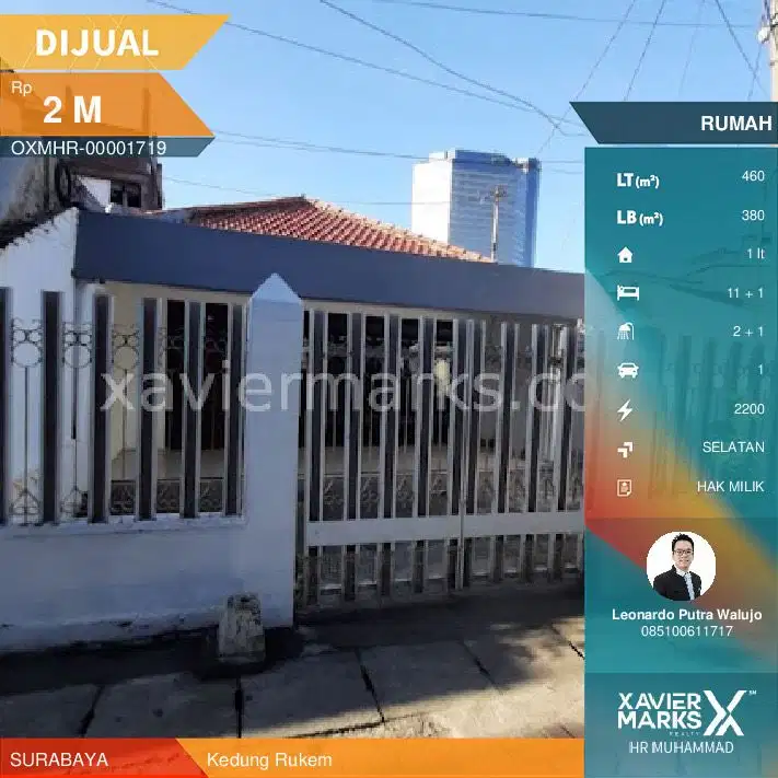 Rumah dengan 11 kamar 100 meter dari Kedungdoro & Tunjungan Plaza