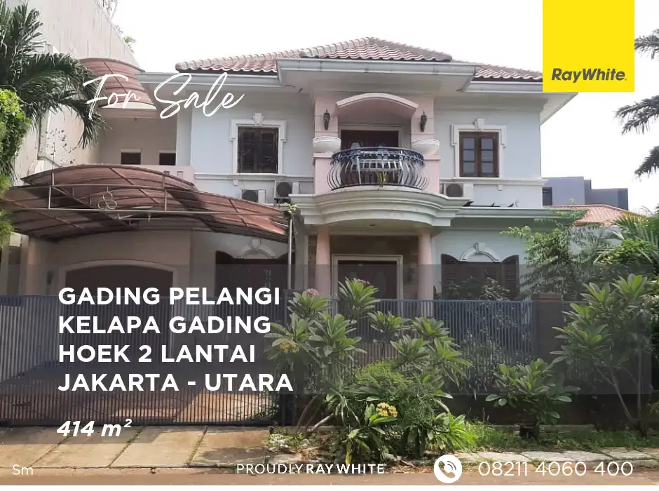 Gading Pelangi Residence - Hoek - 414 m² - 2 Lantai