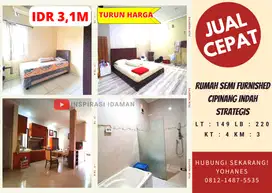 Rumah Cipinang Indah Lokasi Strategis Semi Furnished