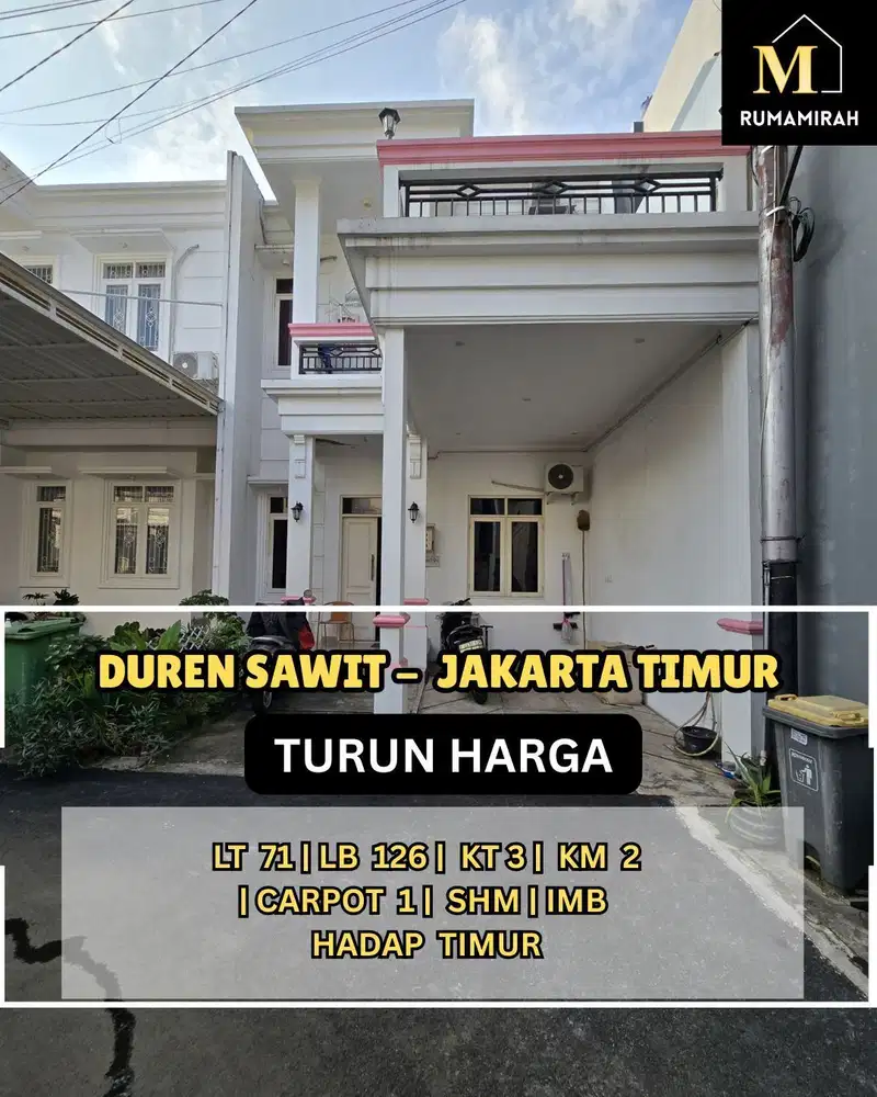 Rumah second siap huni di Duren sawit Klender Jakarta Timur