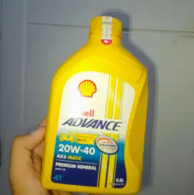 Oli motor shell 20w40 , 0.8 liter