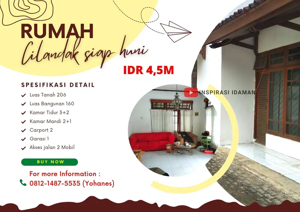 Rumah lama siap huni Cilandak Jakarta Selatan