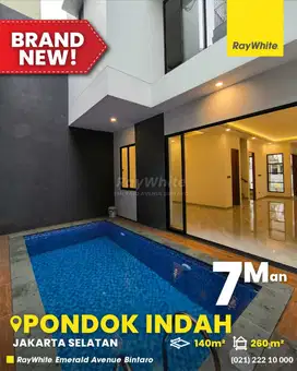 Rumah Mewah 3 Lantai dengan Kolam Renang di Pondok Indah Jakarta