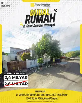 Dijual Rumah Bagus Siap Huni Di Tengah Kota Wonogiri