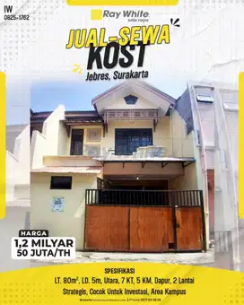 DisewakanKost 7 Kamar di Area Kampus Jebres!!!