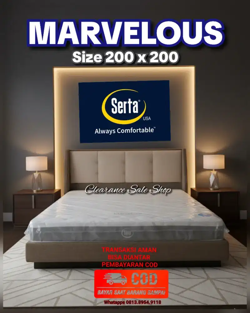 Kasur SERTA MARVELOUS Ex Display Size 200