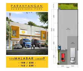 Gudang Type Malabar Lebar Muka 9m, di Padalarang Jawa Barat