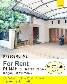 Sewa Rumah 2 Lantai Luas Dekat Kampus UNDIP