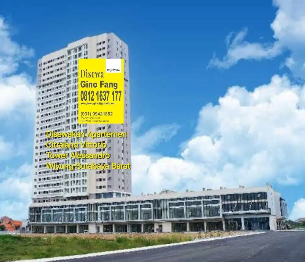 Disewakan Apartemen Citraland Vittorio Wiyung-Surabaya Barat