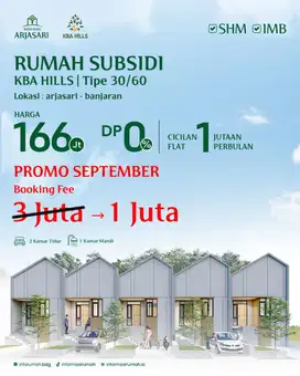 RUMAH SUBSIDI KOTA BARU ARJASARI HILLS