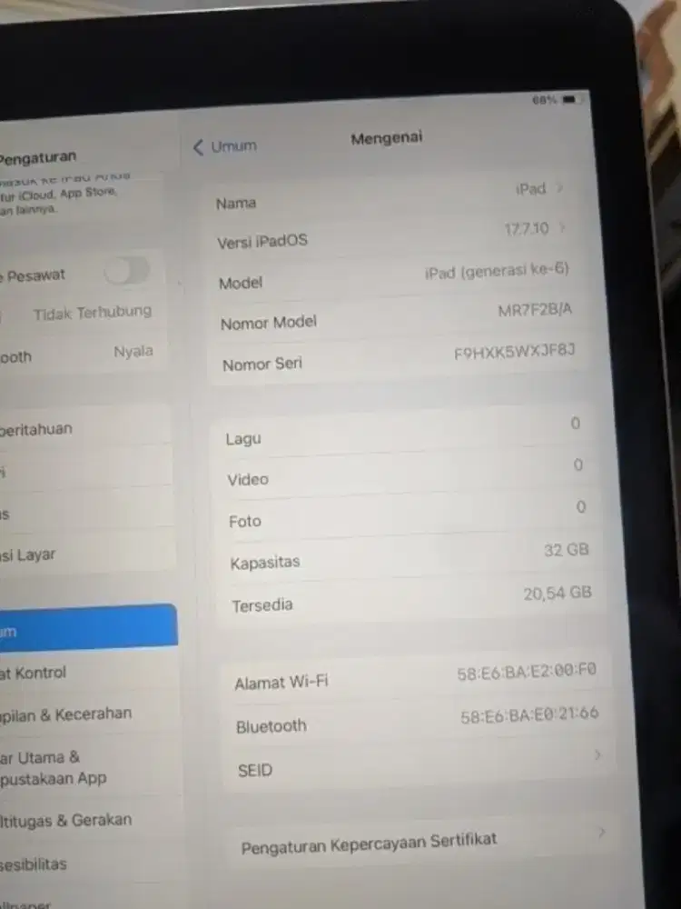 iPad gan 6 32 wifi only