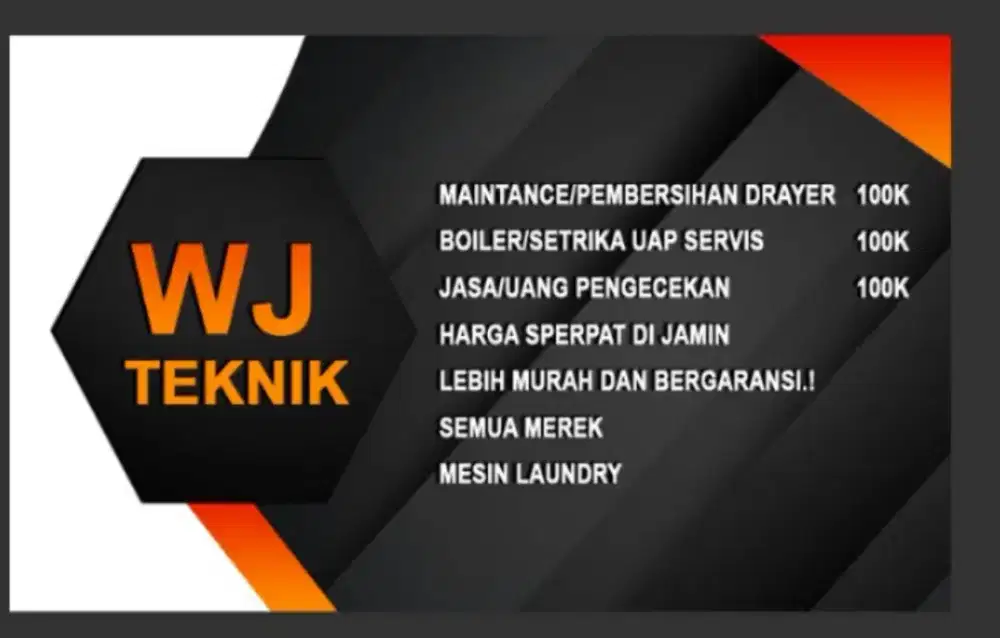 Jasa servis  laundry kompor boiler/mesin cuci Laundry
