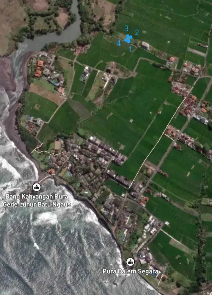 Tanah zona pariwisata pantai cemagi canggu Bali