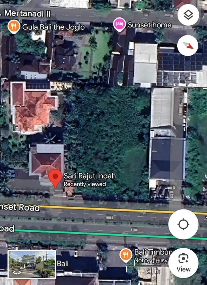 Tanah komersil premium Raya Sunset road Kuta Bali