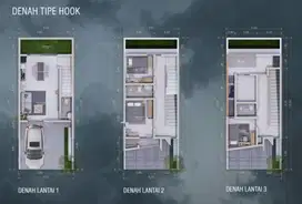 BEKASI BARAT Rumah 3-lt di Cluster Pinggir Jalan Bintara Jaya