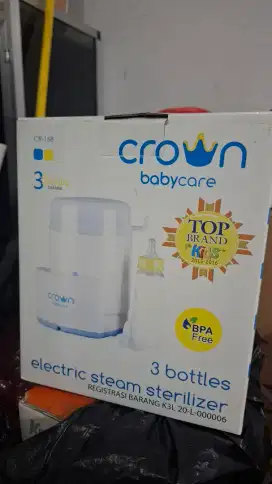 Crown BabyCare Electric Steam Sterilizer 3 Bottles
