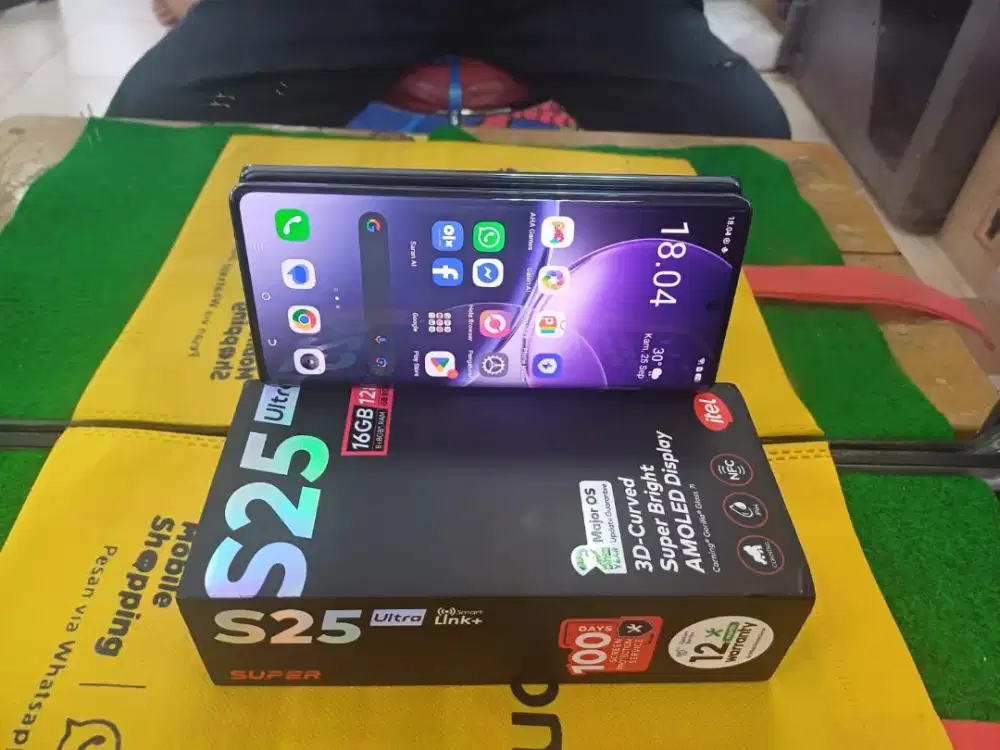 Itel S 25 Ultra NFC 8/256 GB mulus ky Baru lengkap no minus