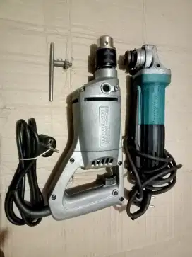Bor makita 6301 & gerinda makita GA 4034