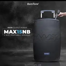 Speaker Aktif 800 watt Portable 15 Inch BARETONE MAX15NB MAX 15NB ORI