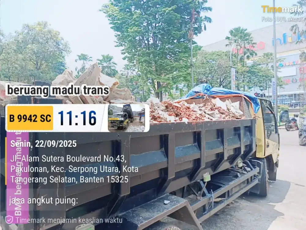 Jasa buang puing tanah
