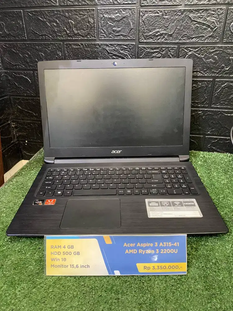 Acer Aspire 3 A315-41 - AMD Ryzen 3 2200U - RAM 4 GB - HDD 500 GB