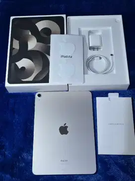 iPad Air 5 Chip M1 Wifi 64gb 2022 Starlight Fullset Original Apple