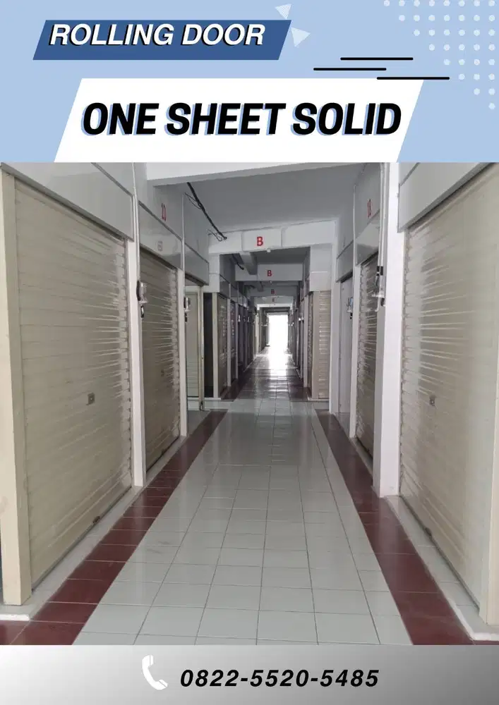 Pemasangan Rollingdoor one sheet solid