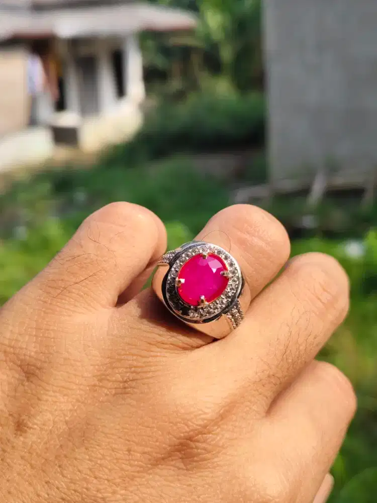 Natural Ruby Corundum 3.03crt H(a) Burma Memo CGL Ring Perak