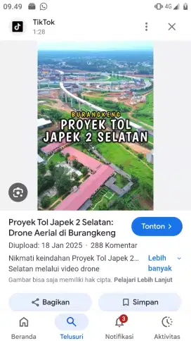 Dijual tanah murah siap bangun di Burangkeng /TamanSari