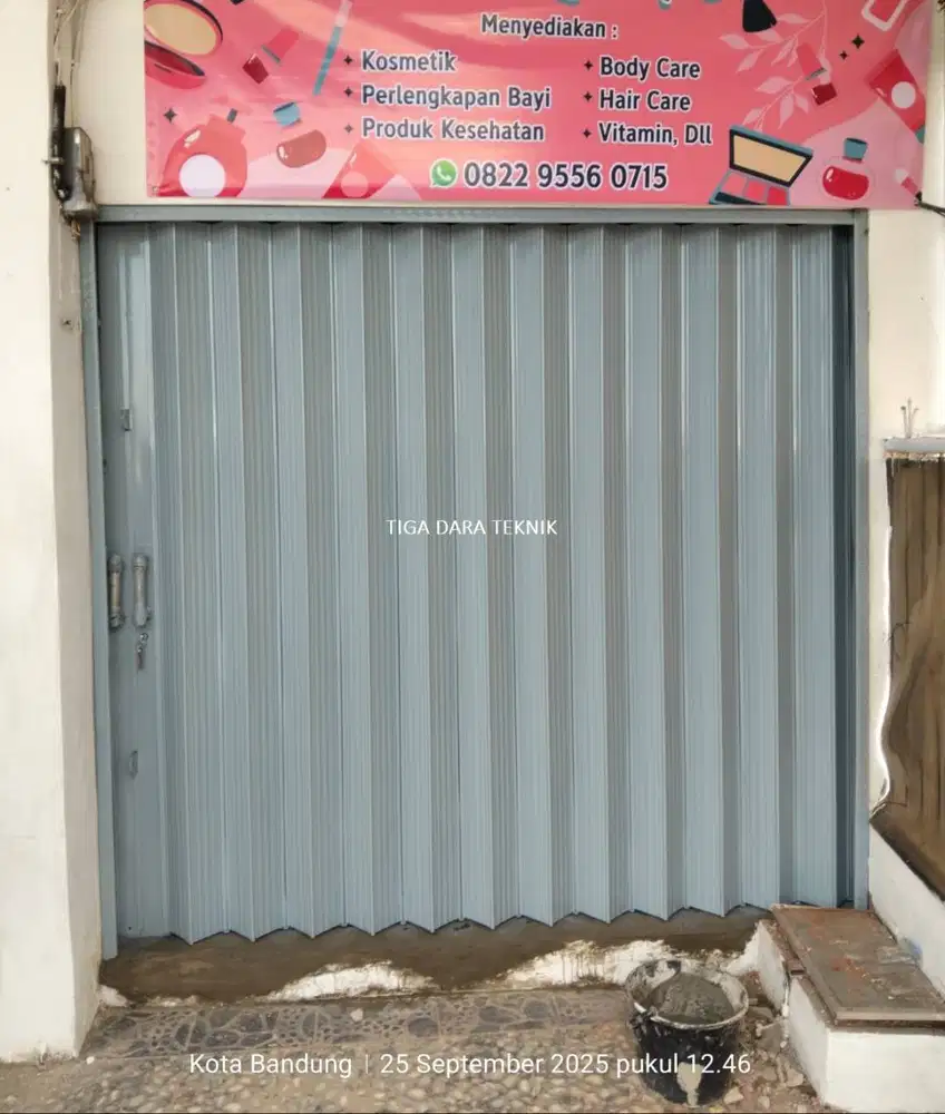 Tukang pasang folding gate murah bandung cimahi tebal berkualitas