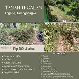 TANAH TEGALAN MURAH MERIAH