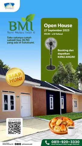 Rumah Subsidi Dekat Stasiun Dan Pasar Parungkuda