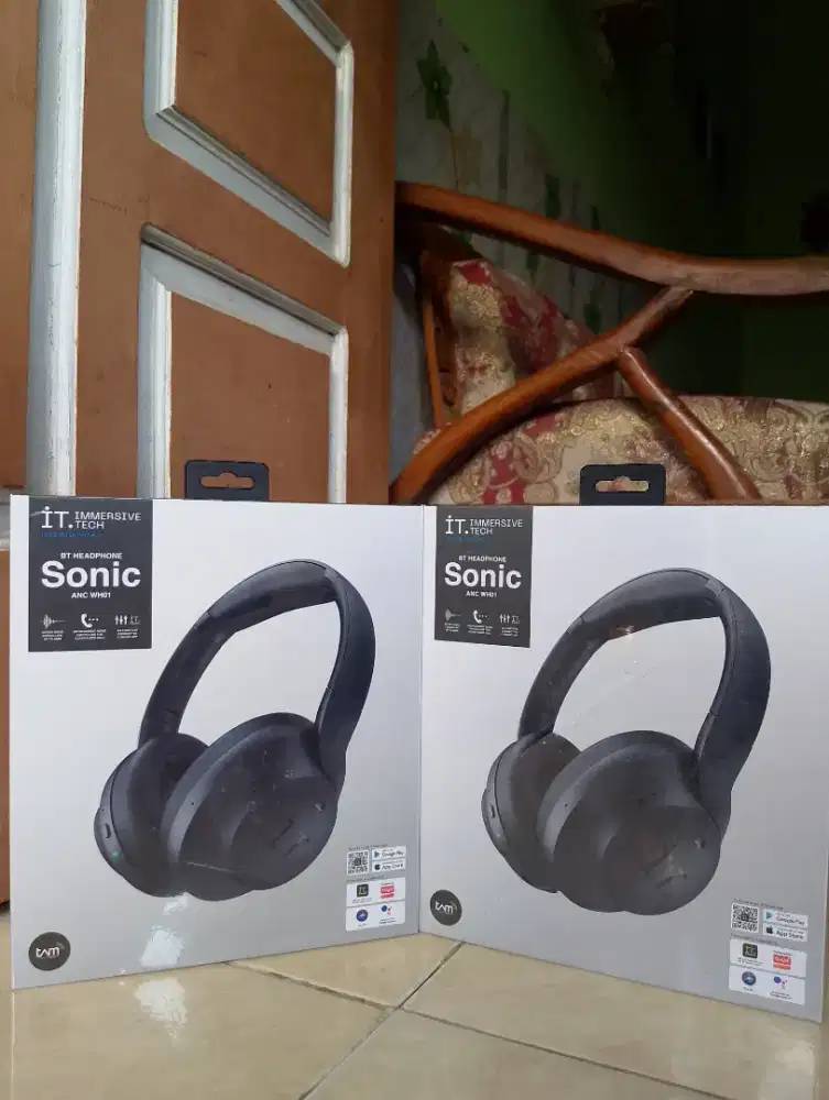 IT Headphone Sonic ANC / ENC WH01 - Black Baru, Segel & Garansi Resmi