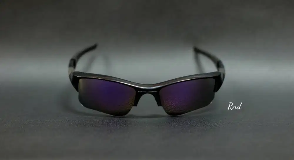 Kacamata oakley Flak Jacket asian fit polished black lensa purple am