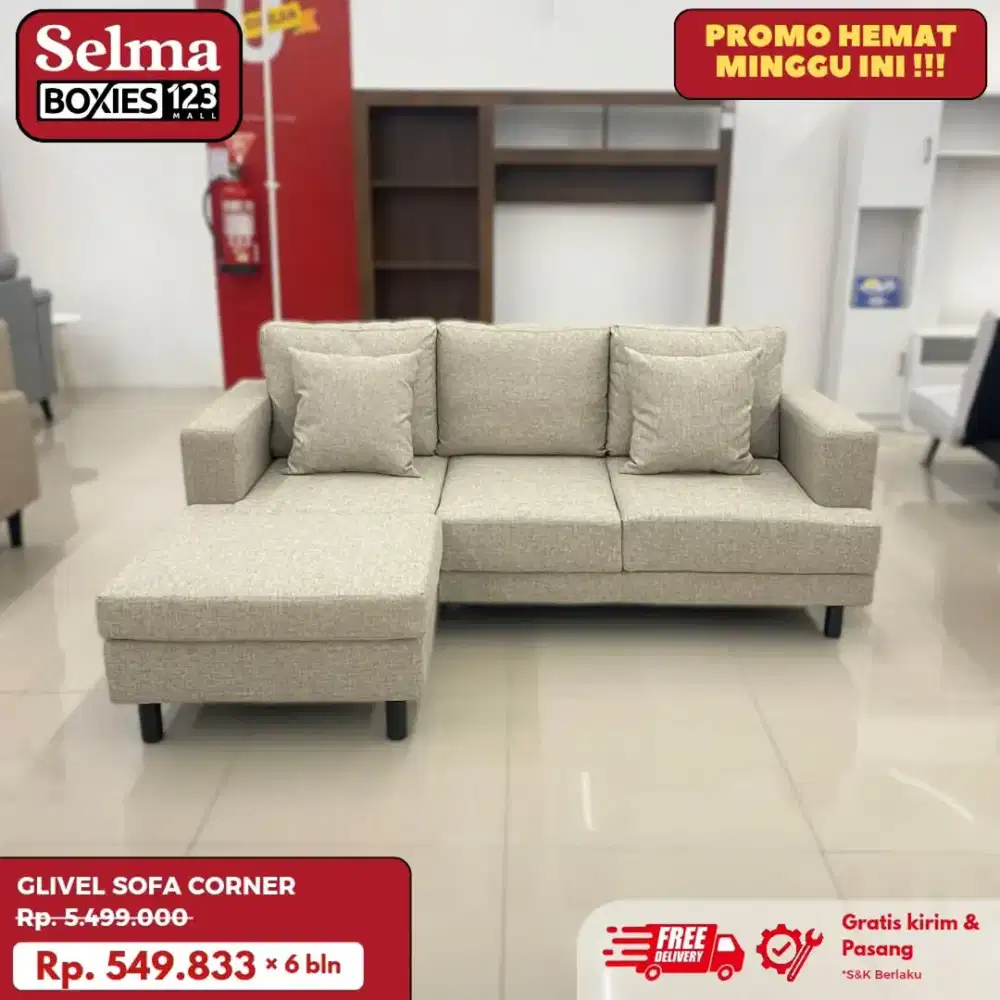 Sofa L glivel minimalis