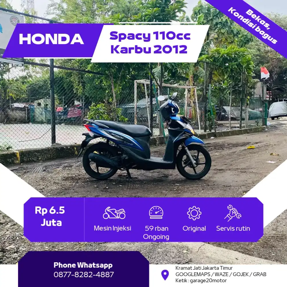 Honda Spacy 110cc Karbu i 
Tahun = 2012