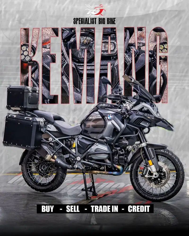 (BPKB & STNK)BMW GS K51 1200 Hitam Triple Black 2017 Knalpot Akrapovic