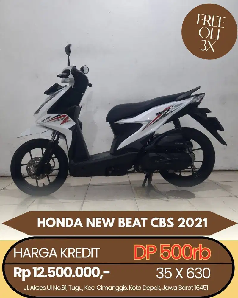HONDA NEW BEAT CBS 2021 CASH/KREDIT DP MURAH SYARAT MUDAH