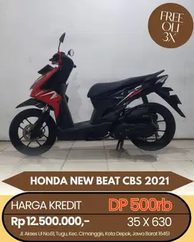 HONDA NEW BEAT CBS 2021 CASH/KREDIT DP MURAH SYARAT MUDAH