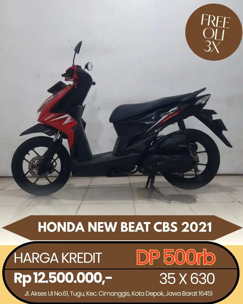 HONDA NEW BEAT CBS 2021 CASH/KREDIT DP MURAH SYARAT MUDAH