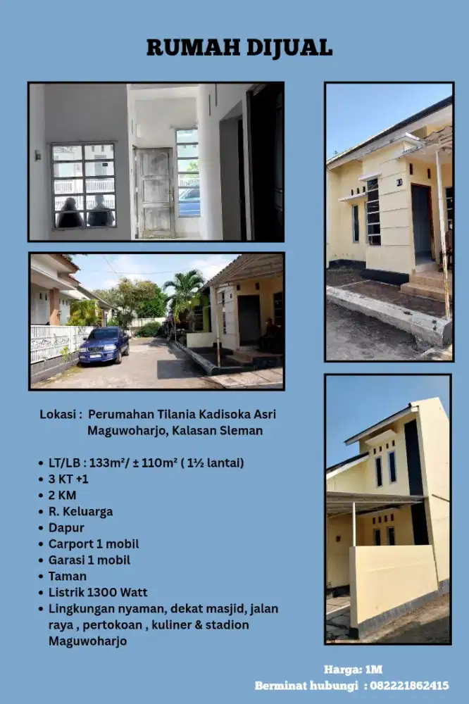 Dijual rumah Tilania Maguwoharjo