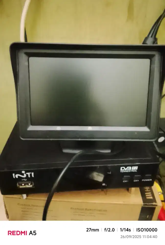 Tv mini 4,3 inch plus stb inti mesin normal,murah