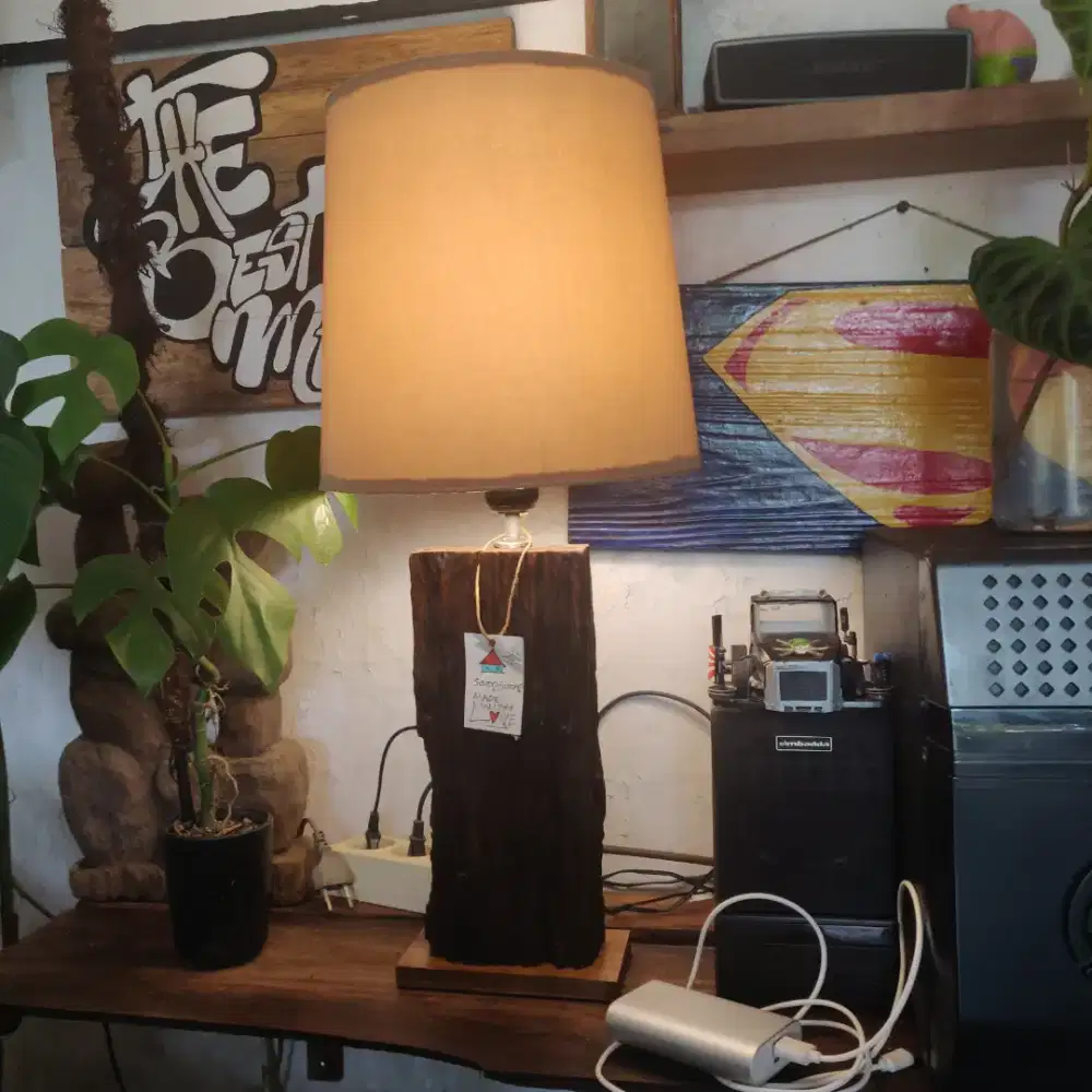 Driftwood Lamp,Lampu Meja,Lampu Kamar