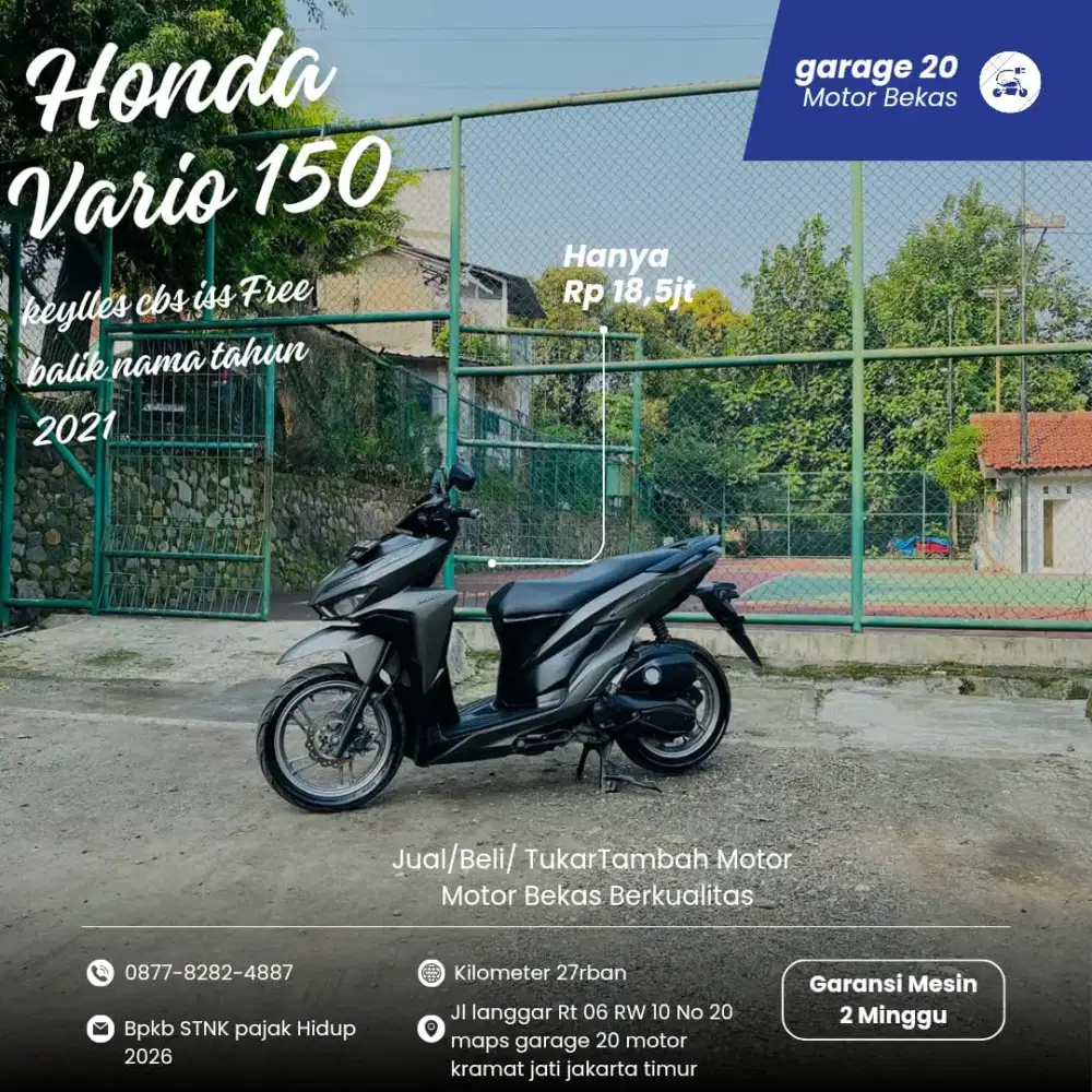 Honda Vario 150cc Keyles cbs iss Esp Fi 
Tahun = 2021