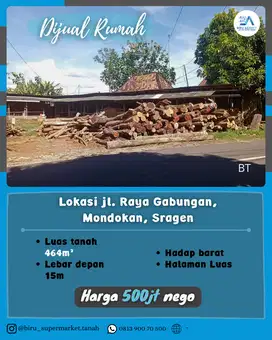 Rumah Jawa Tradisional dengan Lahan Luas di Sragen