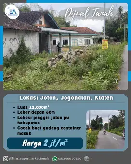 Tanah Strategis di Pinggir Jalan Raya Klaten