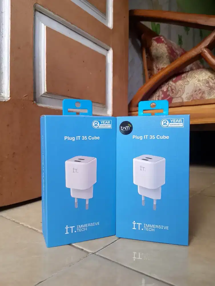 IT Plug 35 Watt Cube Dual Port Type C PPS Fast Charger & QC Baru