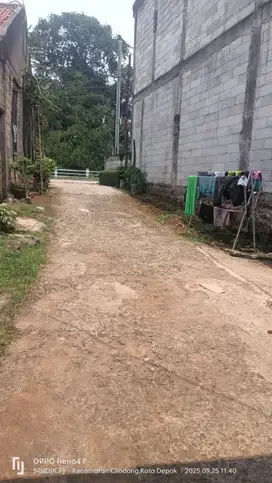 Tanah 100 m2 siap bangun Kalimulya Depok
