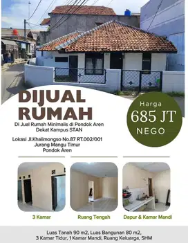 Dijual Rumah sudah SHM lokasi Pondok Aren Jurang Mangu Timur