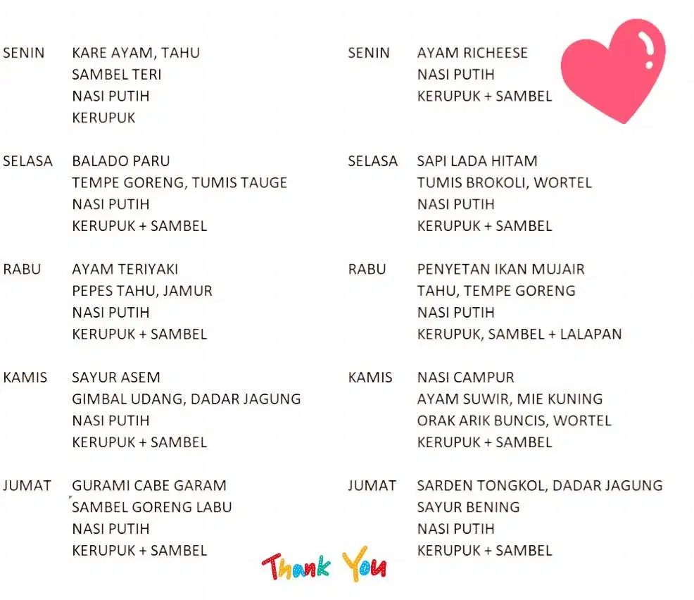 Menerima pesanan cathering karyawan